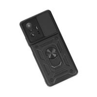 Newface Xiaomi Mi 11T Pro Kılıf Pars Lens Yüzüklü Silikon - Siyah