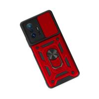 Newface Xiaomi Mi 11T Pro Kılıf Pars Lens Yüzüklü Silikon - Kırmızı