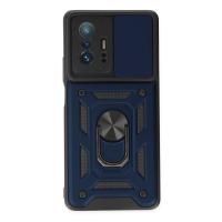 Newface Xiaomi Mi 11T Pro Kılıf Pars Lens Yüzüklü Silikon - Lacivert