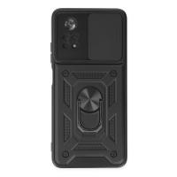 Newface Xiaomi Poco X4 Pro 5G Kılıf Pars Lens Yüzüklü Silikon - Siyah