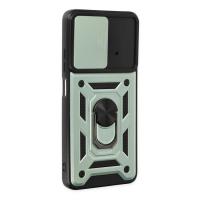 Newface Xiaomi Poco X4 Pro 5G Kılıf Pars Lens Yüzüklü Silikon - Yeşil