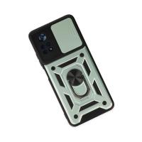 Newface Xiaomi Poco X4 Pro 5G Kılıf Pars Lens Yüzüklü Silikon - Yeşil