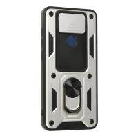 Newface Xiaomi Redmi Note 9 Kılıf Pars Lens Yüzüklü Silikon - Gümüş