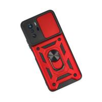 Newface Xiaomi Poco X3 GT Kılıf Pars Lens Yüzüklü Silikon - Kırmızı