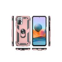 Newface Xiaomi Redmi Note 10 Pro Kılıf Sofya Yüzüklü Silikon Kapak - Rose
