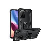 Newface Xiaomi Poco F3 Kılıf Sofya Yüzüklü Silikon Kapak - Siyah