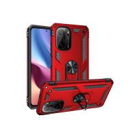 Newface Xiaomi Poco F3 Kılıf Sofya Yüzüklü Silikon Kapak - Kırmızı