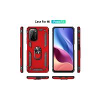 Newface Xiaomi Poco F3 Kılıf Sofya Yüzüklü Silikon Kapak - Kırmızı