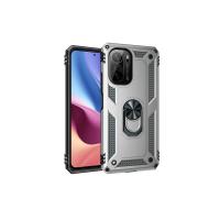 Newface Xiaomi Poco F3 Kılıf Sofya Yüzüklü Silikon Kapak - Gümüş