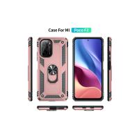 Newface Xiaomi Poco F3 Kılıf Sofya Yüzüklü Silikon Kapak - Rose