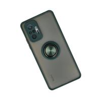 Newface Xiaomi Redmi Note 10 Pro Kılıf Montreal Yüzüklü Silikon Kapak - Yeşil