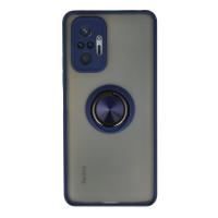 Newface Xiaomi Redmi Note 10 Pro Kılıf Montreal Yüzüklü Silikon Kapak - Lacivert