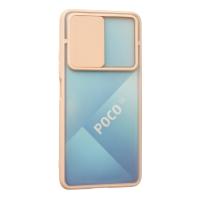 Newface Xiaomi Poco F3 Kılıf Palm Buzlu Kamera Sürgülü Silikon - Pembe