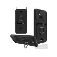 Newface Xiaomi Redmi 10C Kılıf Zuma Kartvizitli Yüzüklü Silikon - Siyah