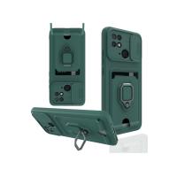 Newface Xiaomi Redmi 10C Kılıf Zuma Kartvizitli Yüzüklü Silikon - Yeşil