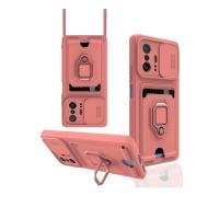 Newface Xiaomi Mi 11T Pro Kılıf Zuma Kartvizitli Yüzüklü Silikon - Pembe