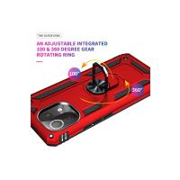 Newface Xiaomi Mİ 11 Lite Kılıf Sofya Yüzüklü Silikon Kapak - Kırmızı