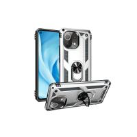 Newface Xiaomi Mİ 11 Lite Kılıf Sofya Yüzüklü Silikon Kapak - Gümüş