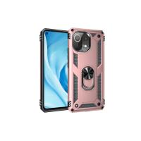 Newface Xiaomi Mİ 11 Lite Kılıf Sofya Yüzüklü Silikon Kapak - Rose