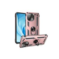 Newface Xiaomi Mİ 11 Lite Kılıf Sofya Yüzüklü Silikon Kapak - Rose