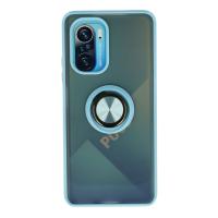 Newface Xiaomi Redmi K40 Kılıf Montreal Yüzüklü Silikon Kapak - Buz Mavi