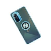 Newface Xiaomi Redmi K40 Kılıf Montreal Yüzüklü Silikon Kapak - Buz Mavi