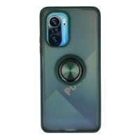 Newface Xiaomi Redmi K40 Kılıf Montreal Yüzüklü Silikon Kapak - Yeşil