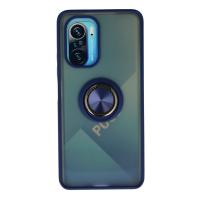 Newface Xiaomi Redmi K40 Kılıf Montreal Yüzüklü Silikon Kapak - Lacivert