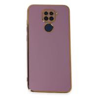Newface Xiaomi Redmi Note 9 Kılıf Volet Silikon - Mor