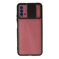 Newface Xiaomi Redmi 9T Kılıf Palm Buzlu Kamera Sürgülü Silikon - Siyah