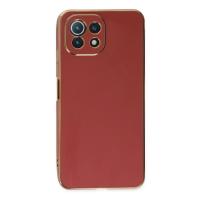 Newface Xiaomi Mİ 11 Lite Kılıf Volet Silikon - Kırmızı