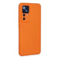 Newface Xiaomi Mi 12T Pro Kılıf Nano içi Kadife Silikon - Turuncu