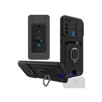 Newface Xiaomi Redmi Note 8 Kılıf Zuma Kartvizitli Yüzüklü Silikon - Siyah