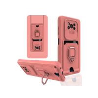 Newface Xiaomi Pocophone X3 Kılıf Zuma Kartvizitli Yüzüklü Silikon - Pembe