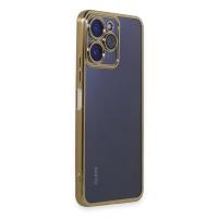 Newface Xiaomi Redmi 12 Kılıf Razer Lensli Silikon - Gold