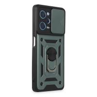 Newface Xiaomi Redmi Note 12 Pro 5G Kılıf Pars Lens Yüzüklü Silikon - Yeşil