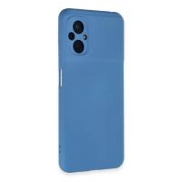 Newface Xiaomi Poco M5 Kılıf Nano içi Kadife Silikon - Mavi