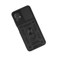 Newface Xiaomi Poco M5 Kılıf Pars Lens Yüzüklü Silikon - Siyah