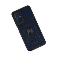 Newface Xiaomi Poco M5 Kılıf Pars Lens Yüzüklü Silikon - Lacivert