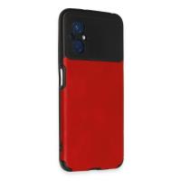 Newface Xiaomi Poco M5 Kılıf Loop Deri Silikon - Kırmızı