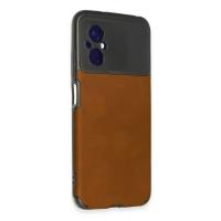 Newface Xiaomi Poco M5 Kılıf Loop Deri Silikon - Kahverengi