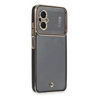 Newface Xiaomi Poco M5 Kılıf Liva Lens Silikon - Siyah