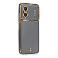 Newface Xiaomi Poco M5 Kılıf Liva Lens Silikon - Mavi