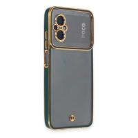 Newface Xiaomi Poco M5 Kılıf Liva Lens Silikon - Yeşil