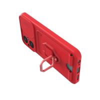 Newface Xiaomi Poco M5 Kılıf Zuma Kartvizitli Yüzüklü Silikon - Kırmızı