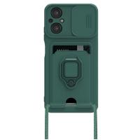 Newface Xiaomi Poco M5 Kılıf Zuma Kartvizitli Yüzüklü Silikon - Yeşil