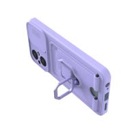 Newface Xiaomi Poco M5 Kılıf Zuma Kartvizitli Yüzüklü Silikon - Lila