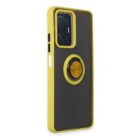 Newface Xiaomi Mi 11T Pro Kılıf Montreal Yüzüklü Silikon Kapak - Sarı