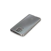 Newface Xiaomi Redmi Note 9 Pro Kılıf Razer Lensli Silikon - Gümüş