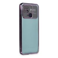 Newface Xiaomi Redmi 10C Kılıf Razer Lensli Silikon - Mor